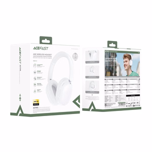 Bezvadu austiņas Acefast H12 Hybrid ANC baltas