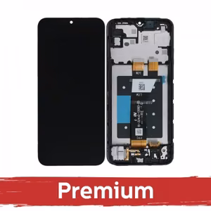 LCD displejs saderīgs ar Samsung A146P A14 5G melns ar rāmi OEM