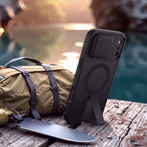 Tech-Protect Kevlar Aura MagSafe maciņš, paredzēts iPhone 18 Pro / 17 Pro, matēti melns