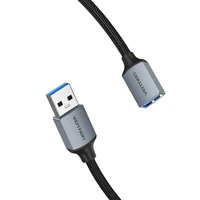 USB-A 3.0 kabelis A Male uz Female Vention CBLHI 3m (melns)