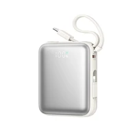 Joyroom JR-PBF27 10000mAh 22.5W portatīvais lādētājs ar iebūvētiem USB-C un Lightning kabeļiem - balta