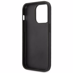 Guess Saffiano siksniņas viedtālruņa apvalks iPhone 14 Pro - melns