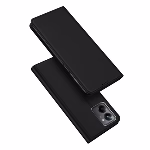 Dux Ducis Skin Pro viedtālruņa apvalks Realme 10 Pro ar atveramu vāciņu, maku ar kartēm un statīvu - melns