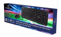 TITANUM TK109 Wireless set - USB keyboard + mouse Black