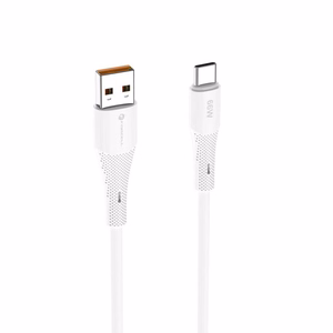 FORCELL F-ENERGY C342 kabelis USB A uz Type C QC4.0 3A 66W Silikona 1 m balts