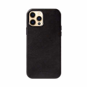 Crong Essential Cover Magnetic mākslīgās ādas vāciņš iPhone 12 Pro Max, ar MagSafe, melns