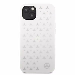 Mercedes Silver Stars Pattern чехол для iPhone 13 - белый