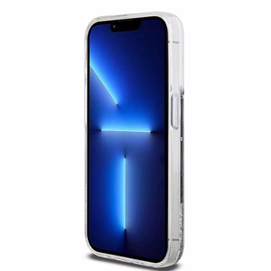 DKNY Liquid Glitter Big Logo viedtālruņa apvalks iPhone 14 Pro - melns