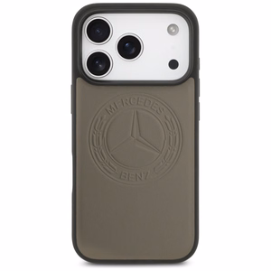 Mercedes Leather Vintage Logo MagSafe Чехол для iPhone 17 Pro - бежевый