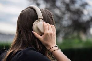 FORCELL F-AUDIO Touch Beat bezvadu austiņas bluetooth ANC bēšas