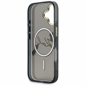 Karl Lagerfeld IML Choupettes Karl Script Logo MagSafe iPhone 17 Maciņš - melns