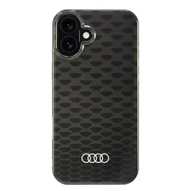 Audi IML Izšuvuma raksts Magnētiskais iPhone 16 Plus 6.7" melns/melns cietais apvalks AU-IMLMIP16M-Q5/D3-BK