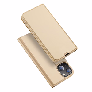 DUX DUCIS Skin Pro grāmatas stila apvalks iPhone 13 mini zeltains (m)