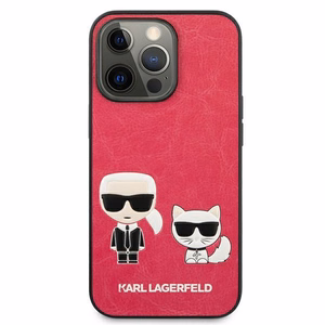 Karl Lagerfeld Ikonik Karl&Choupette Case for iPhone 13 Pro / iPhone 13 - Fuchsia