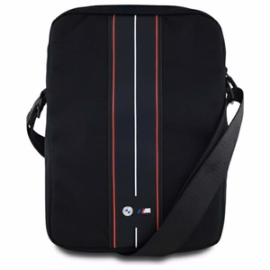BMW Nylon Red Stripe soma planšetdatoram līdz 8 collām, melna