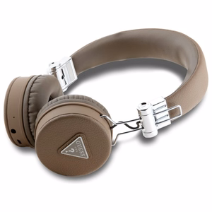Guess Bluetooth ENC GUBH70PGTSPSW brūnas graudainas klasiskās apaļās formas austiņas