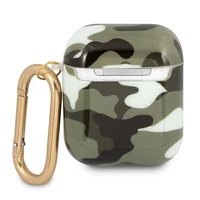 Guess GUA2UCAMA AirPods apvalks zaļa/haki Camo kolekcija