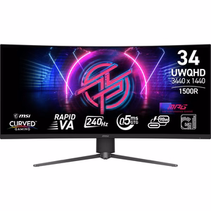 MSI MPG 346CQRF X24 monitors 86,4 cm (34") 3440 x 1440 pikseļi UltraWide Quad HD melns