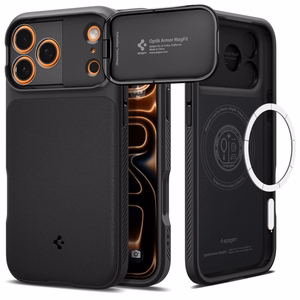 Spigen Optik Armor Magnētiskais viedtālruņa apvalks iPhone 17 Pro - melns