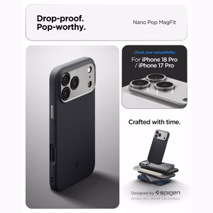 Spigen Nano Pop MagSafe maciņš iPhone 17 Pro Max / 18 Pro Max, melns