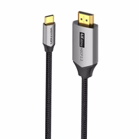 USB-C uz HDMI 2.0 kabelis Vention CRBBH, 2 m, 4K 60Hz (melns)