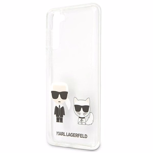Karl Lagerfeld Karl&Choupette apvalks Samsung Galaxy S21+ - caurspīdīgs