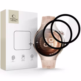 Tech-Protect Glass Flex+ 2 gabalu komplekts hibrīdā stikla Huawei Watch 5 46 mm - melns