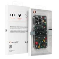 TEL PROTECT Ziemassvētku viedtālruņa apvalks Iphone 13 Pro Dizains 3 Caurspīdīgs