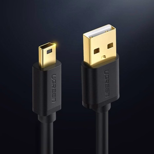 Ugreen USB kabelis - mini USB 480 Mbps 2m US132 (melns)