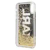 Karl Lagerfeld Karl Logo Glitter iPhone X/Xs viedtālruņa apvalks - melns