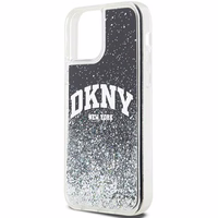 DKNY Liquid Glitter Big Logo viedtālruņa apvalks iPhone 12 Pro/12 - melns