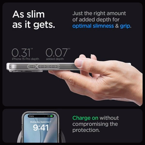 Spigen Ultra Hybrid Mag apvalks ar MagSafe iPhone 16 Pro - skaidrs