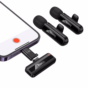 Wireless microphone set Hoco L20A USB-C/Lightning black