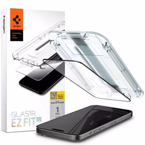 Spigen Glas.tR EZ Fit FC Tempered Glass for iPhone 15 Pro Max - Black
