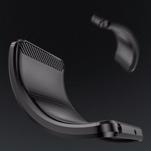 Carbon viedtālruņa apvalks iPhone 14 Plus elastīgs gēla aizmugures vāks melns