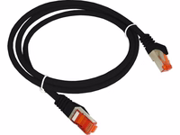 Alantec KKS6CZA0.5 Patch-cord F/UTP cat.6 PVC 0.5m melns