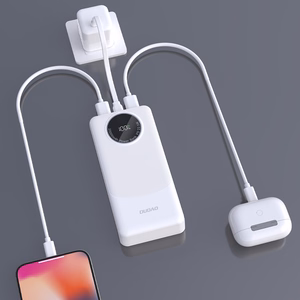 Dudao K12Pro 22.5W PD 20000mAh USB-A, USB-C balts portatīvais lādētājs