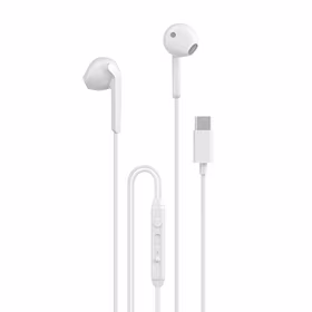 Dudao X3C ieliekamās vadu USB-C austiņas 1.2m - baltas