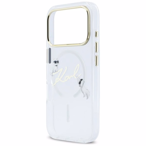 Karl Lagerfeld IML Choupettes Karl Script Logo MagSafe Maciņš for iPhone 17 Pro - Clear