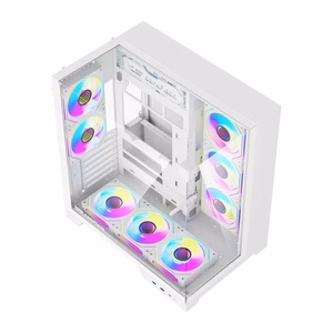 Computer case DarkFlash TH285 PLUS + 8 fans (white)