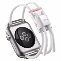 Baseus regulējama sporta siksna Apple Watch 3/4/5/6/SE 38/40mm (LBAPWA4-A24) balta-rožā