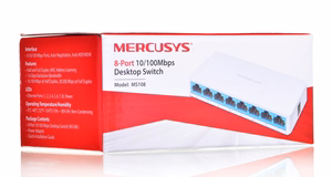 Mercusys 8 portu 10/100Mbps galda komutators