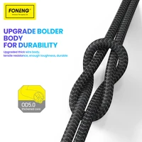 Foneng Kabelis X82 - USB uz Type-C - 3A 1 m melns