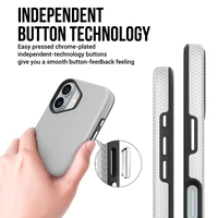 Perfectionists Trīsstūra Mag futrālis iPhone 15 sudraba krāsā