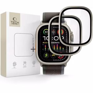 Tech-Protect rūdīts stikls 2 gab. Apple Watch Ultra 49mm sudraba un melns