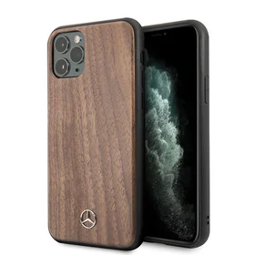 Mercedes Wood Line Walnut apvalks iPhone 11 Pro Max - brūns