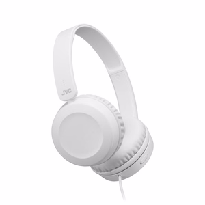 JVC HAS-31 WE vadu uz ausīm liekamās austiņas ar pulti un mikrofonu, baltas