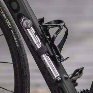 Rockbros HQ-67A-L03 velosipēda pumpis ar manometru – sudraba