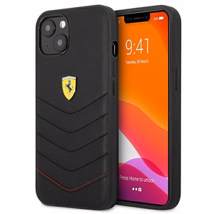 Ferrari FEHCP13SRQUK iPhone 13 mini 5.4 melns kietais apvalks Off Track Carbon Stripe
