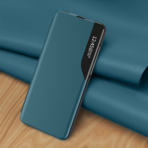 Viedtālruņa apvalks no ekoloģiskas ādas ar skatāmu logu un statīva funkciju Xiaomi Redmi K40 Pro+ / K40 Pro / K40 / Poco F3 - oranžs